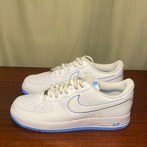 Nike Air Force 1 ‘07 White/ University Blue (DV0788-101 Mens size 14